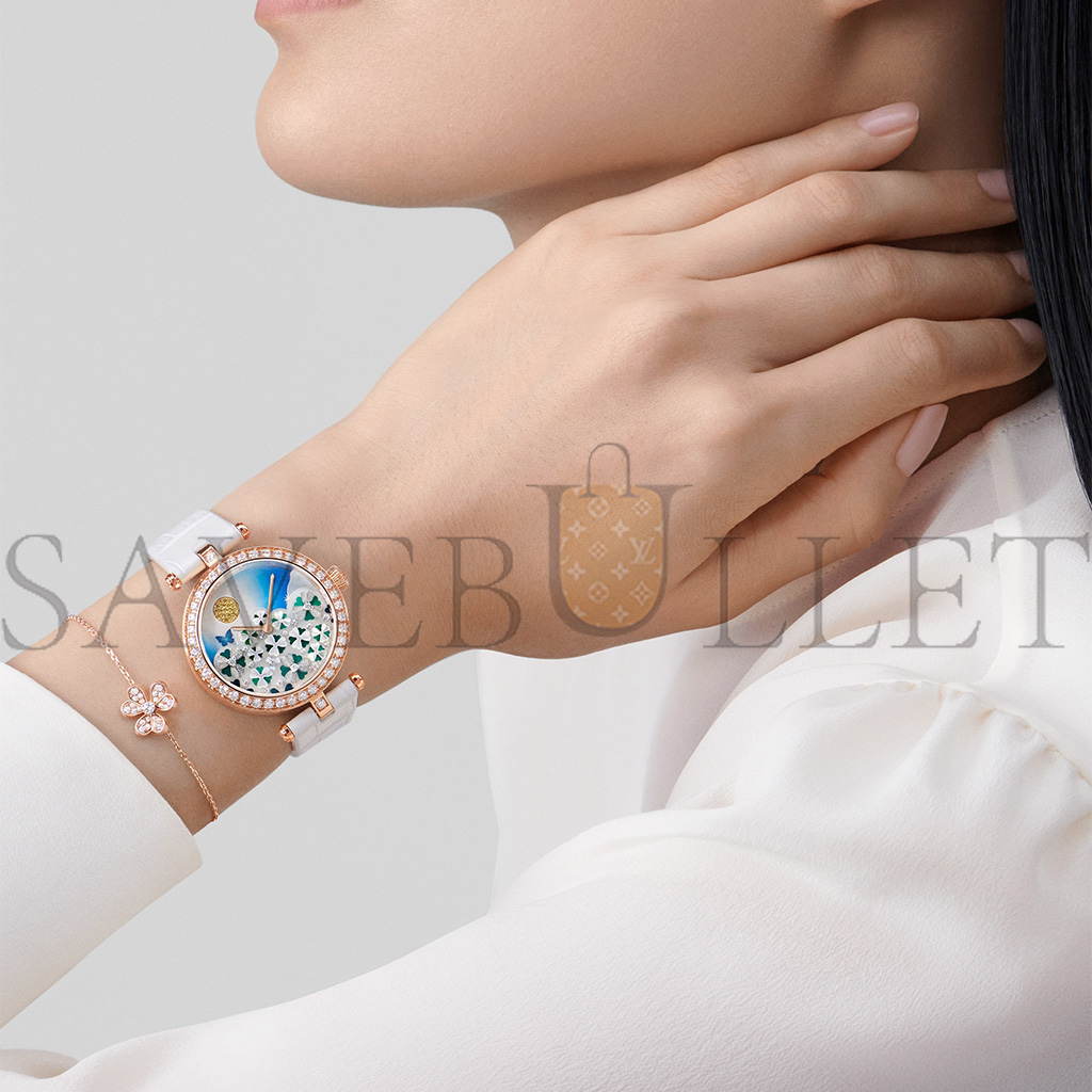 v*n cl*f arpels frivole bracelet, mini model - rose gold, Di*m*nd vcarp7rd00